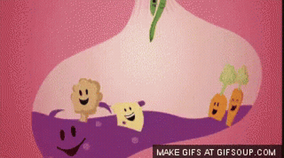 Vegetables With Smiley Faces GIF