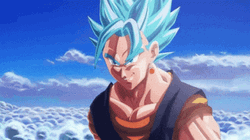 Vegito Super Saiyan In Clouds GIF