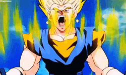 Vegito Super Saiyan Scream GIF