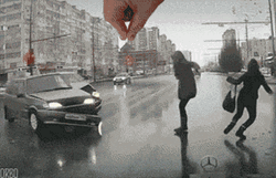 Vehicle Magically Appeared Causing Car Crash GIF
