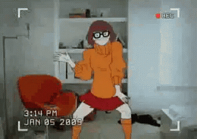 Velma Scooby Doo Dancing In Room With Camera GIF