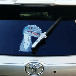 Velociraptor As Windshield Wiper GIF