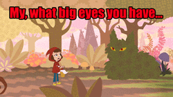 Velociraptor Decoy In Forest With Kid GIF