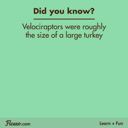 Velociraptor Did You Know Trivia GIF