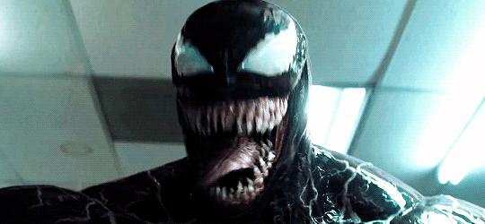 Venom Chomping Close-Up Big Teeth GIF