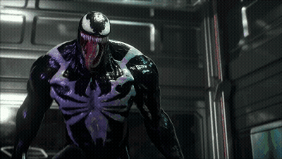 Venom Close-Up Mouth Open Dark Room GIF