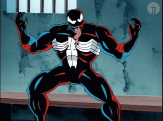 Venom Smashing Wall GIF