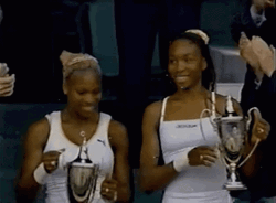 Venus And Serena Williams Trophy GIF