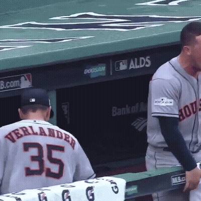 Verlander Baseball Player In Dugout GIF