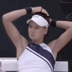 Veronika Kudermetova Hair Pull Tie GIF