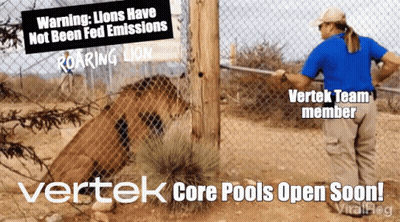 Vertek Core Pools Advertisement With Lion GIF
