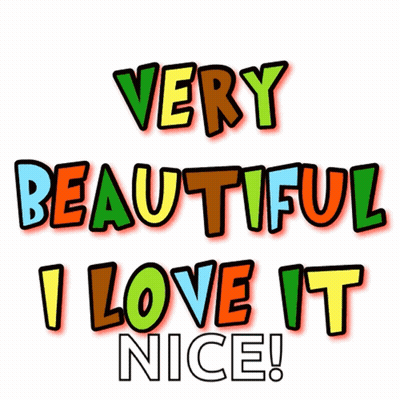 Very Beautiful I Love It Nice Colorful Font GIF