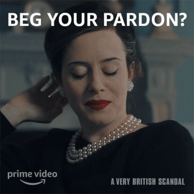 Very British Scandal Poster Woman Eyes Closed GIF