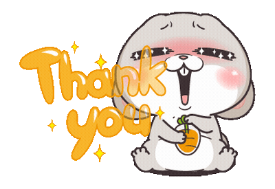 Very Miss Rabbit Thank You Bubble GIF
