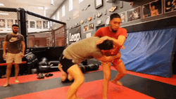 Very Strong Man Judo Chop GIF