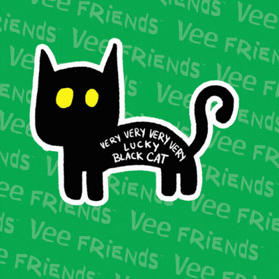 Very Very Lucky Very Black Cat GIF