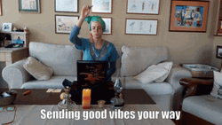 Vesela Babinova Is Sending Good Vibes GIF