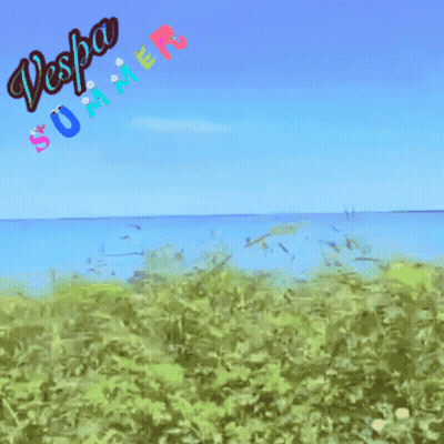 Vespa Summer Field Painting GIF