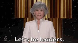 Veteran Actress Jane Fonda Encouraging To Take Leadership GIF