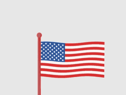 Veterans Day Animated Greeting Waving Flag