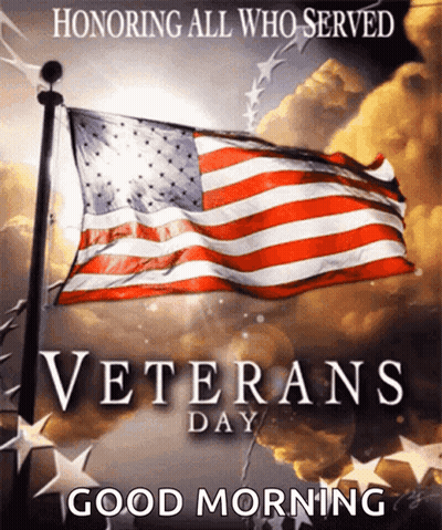 Veterans Day Flag Poster Honoring All Who Served GIF