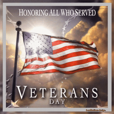 Veterans Day Poster With American Flag GIF