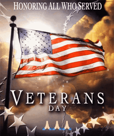 Veterans Day Poster With American Flag GIF