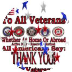 Veterans Day Thank You Sticker GIF
