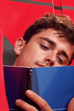 Vettel Leclerc Collision Blue Notebook GIF