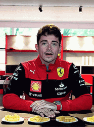 Vettel Leclerc Collision Charles Pasta GIF
