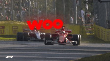 Vettel Leclerc Collision Racing GIF