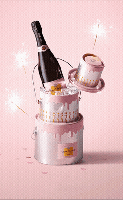 Veuve Clicquot Bottle on Pink Bucket