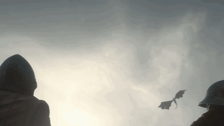 Vhagar Dragons Fighting Above Sky GIF