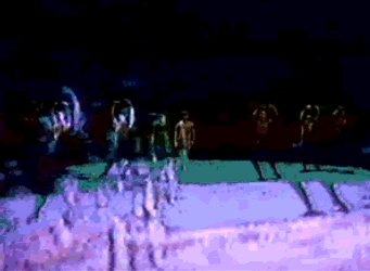Vhs Effect Men Dancing In Synchronization GIF