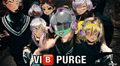 Vib Purge Poster With Anime Girls