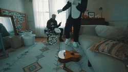 Vibing Cat Costume Musician GIF