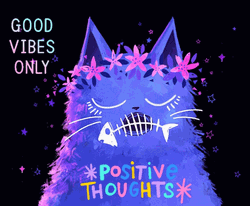 Vibing Cat Good Vibes Only GIF