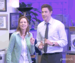 Vibing Jim Halpert Pam Beesly GIF