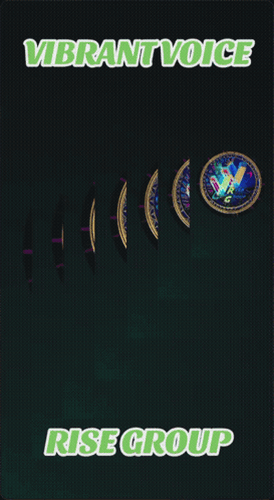 Vibrant Voice And Rise Group Colorful Logo GIF