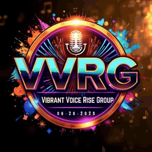 Vibrant Voice Rise Group Logo With Microphone GIF