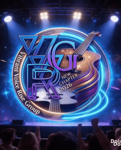 Vibrant Voice Rise Group New Chapter 2026 Logo On Stage GIF