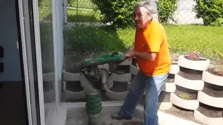 Vibrate Drilling Machine While Drinking Beer GIF