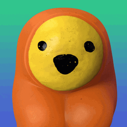 Vibrate Shake Squishy Orange Sticker GIF
