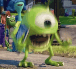 Vibrating Mike Wazowski Monsters Inc GIF