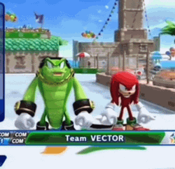 Victor The Crocodile Vs Knuckles GIF