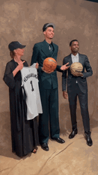Victor Wembanyama NBA Draft Picture Taking GIF