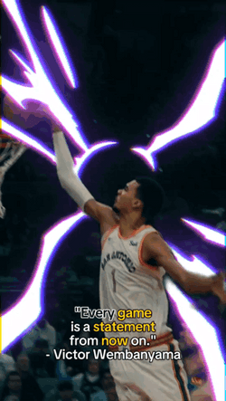 Victor Wembanyama One Hand Dunk Lighting Effects GIF