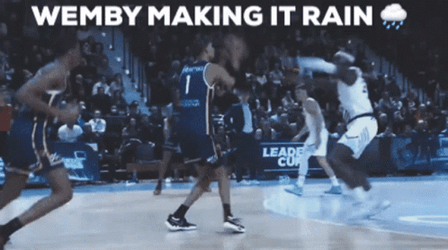 Victor Wembanyama Three Point Shots GIF