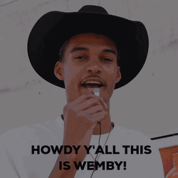 Victor Wembanyama Wearing Cowboy Hat GIF