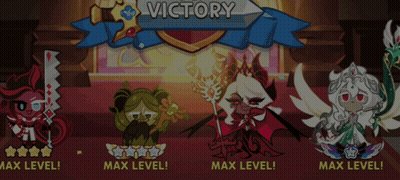 Victory Banner With Four Characters GIF